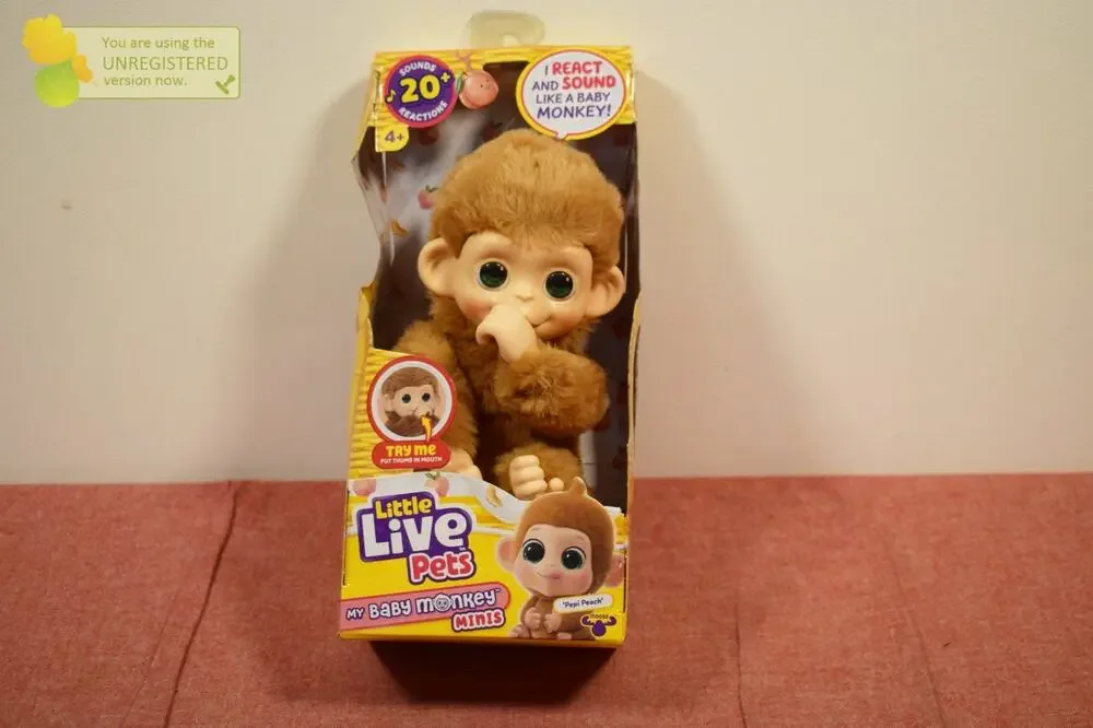 Little Live Pets My Baby Monkey Minis Pepi Peach